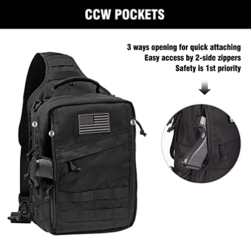 Bomturn Tactical Backpack Military Sling Bag Mens Large Tactical Bag 1000D Ccw Bags Range Shoulder Bag With Holster #TOP4