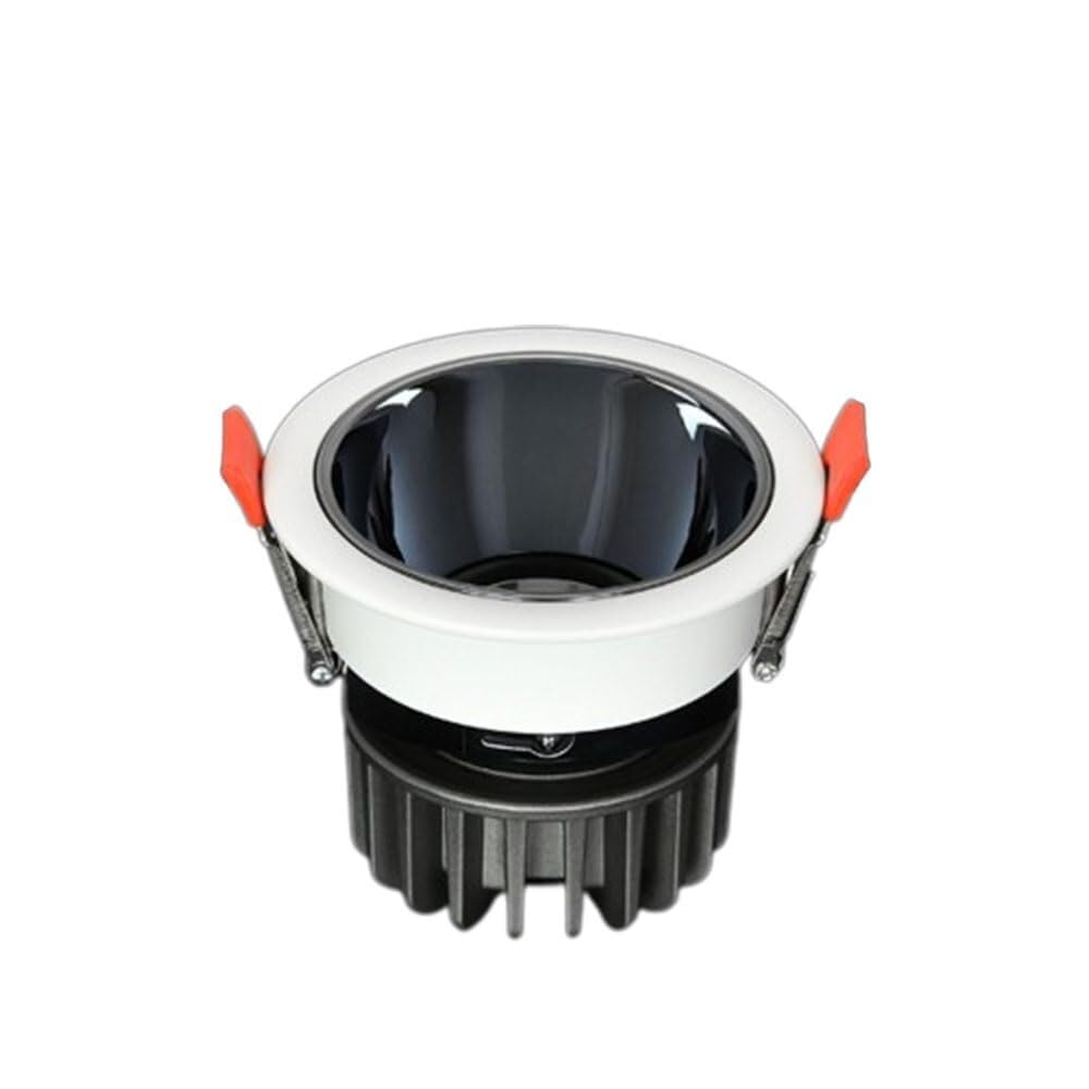 XBTGS LED-Einbauleuchte, 8,4 cm, 12 W, 3 CCT 3500 K/4000 K/6000 K wählbar, schmale Einfassung, LED-Dosenleuchten, Waschbecken-Ghts, Weiß - 6000 K, Weiß - 6000 K