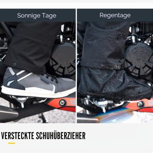 Foto von Lixada Wasserdichter Motorrad-Regenanzug für Männer und Frauen, Radfahren, Regenbekleidung, Jacke und Hose mit Aufbewahrungstasche