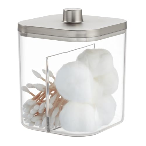 iDesign The Ilyse Collection Canister – Clear & Brushed Nickel