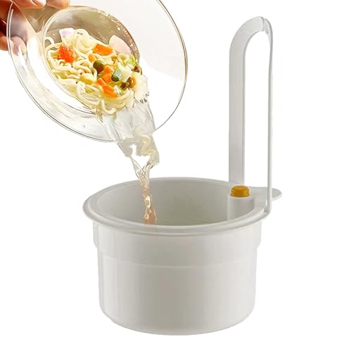 Ylnailky Cesta coladora para fregadero de cocina, cesta de drenaje para fregadero de alimentos, soporte para recogedor de alimentos, accesorios de cocina para residuos, pasta, verduras, frutas, grifo