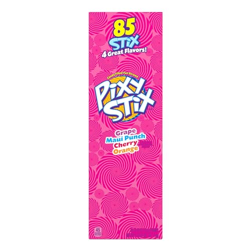 image for Wonka Pixy Stix Powder Candy-filled Straws, Sweet and tart candy, Spri