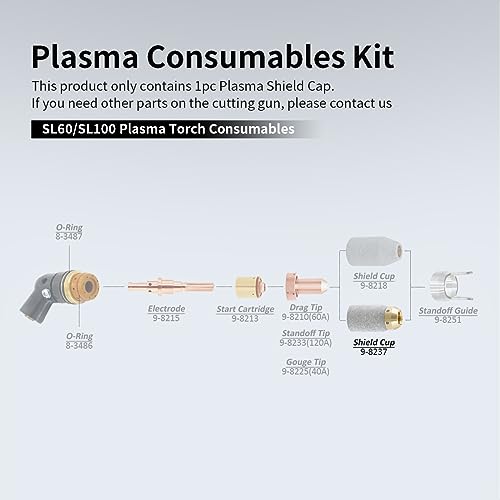 Consumibles antorcha plasma 9-8237 tapa protectora Thermal Dynamics 6