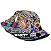Fashion 80s 90's Theme Bucket Hats Retro Sun Cap Packable Outdoor Fisherman Hat for Women and Men