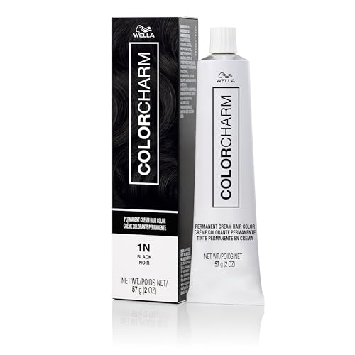 COLORCHARM Permanent Cream Hair Color, 1N Black, 2 oz.