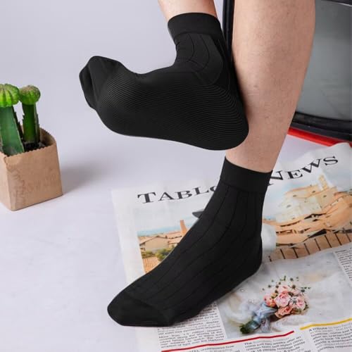 Men's Business Casual Breathable Cotton Elastic Formal Socks, 1 Pair3