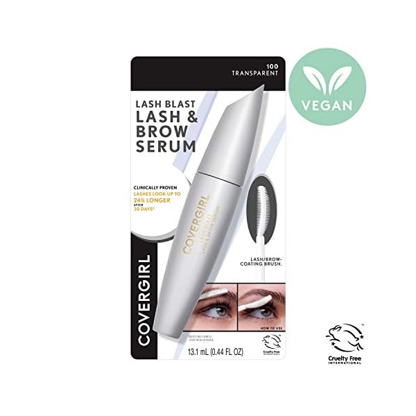 COVERGIRL Lash Blast Lash & Brow Transparent Serum, TRANSLUCENT, 0.44 Fl Oz