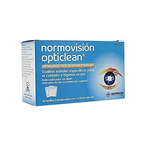 Opticlean Normovision lingettes nettoyantes et apaisantes pour les yeux