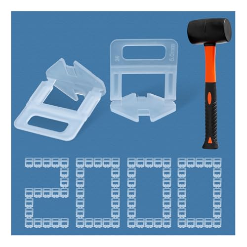 Tile Leveling System 3/16 Spacers Tile Leveler Clips DIY Tile Leveler Spacers (2000pcs 3/16 inch)