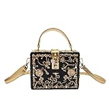 Tngan Women Evening Clutch Acrylic Square Box Bag with Rhinestones Shoulder Bag Crossbody Bag Handba