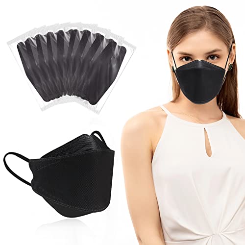 60 Pcs Kf94 Mask, 3D Fish Type Individually Wrapped Kf94 Mask Black, 4 Layer Safety Breathable Comfortable Kf94 Masks For Adults, Individually Package Kf94 Face Masks Suitable For Daily Protection #TOP6