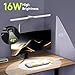 EYOCEAN Schreibtischlampe, Doppelkopf Schreibtischlampe Kinder, Augenschutz Desk Lamp, 16W 72cm Tageslichtlampe Schreibtisch mit Fernbedienung, Dimmbare Monitor Lampe, Schwanenhals Büro Tischlampe