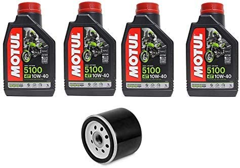 Kit Tagliando 4 LITRI LT 5100 10W40 Filtro Olio 204 MOTO KAWASAKI