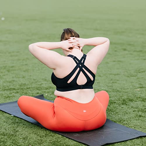 Yvette Sports Bra High Impact Adjustable Criss Cross Back, Full Support For Large Bust No Bounce, Sky Blue #TOP4