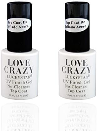 LOVECRAZY-Kit de Esmaltes de Uñas en Gel Semipermanente (2Uds de Top Coat)