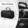 Rieeyrslza Sac de Sport 40L avec Compartiment Chaussures - Grande Capacité, Waterproof, Multifonction pour Voyage Weekend - Sac à Bandoulière ou Fourre-Tout (Noir o2) #4