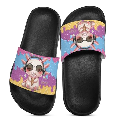 Image of Boy & Girls Slide Sandals Kids Shower Shoes Non Slip Summer Slippers Beach Sandals