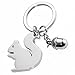 Produktbild TROIKA Schlüsselanhänger ,,GILRS BEST FRIEND Squirrel" - KR15-30/CH - Eichhörnchen und Eichel - mit SWAROVSKI® Kristall - glänzend, silber - das Original von TROIKA
