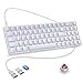 Produktbild AK692 60% Bluetooth/Wireless/Wired Keyboard with 17 White Light, Hot Swappable Programmable Customized Computer Keyboard, Compact 69 Keys Mechanical Gaming Keyboard with Number Pad (White/Red Switch)