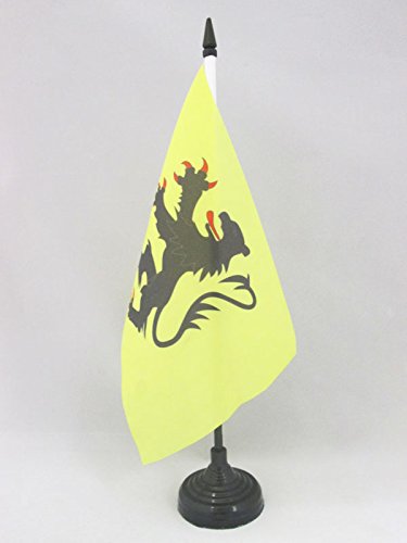 AZ FLAG Bandera de Mesa de Norte 21x14cm - BANDERINA de DESPACHO Departamento FRANCÉS DE Nord 14 x 21 cm