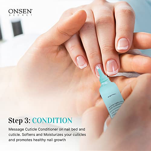 Onsen Secret Japanese Nail Buffer and Shine Kit - Professional Nail File, 3-Way Nail Buffer Block w/ Free Replacement Pads & Nail Strengthening Cuticle Cream for Healthy Nails, Nail Care Kit, 1pk - Thumbnail 5