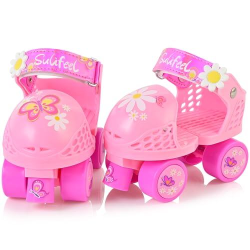 SULIFEEL Kids Adjustable Quad Roller Skates