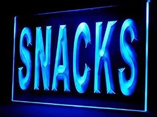 スナック snacks サイン サインプレート ランプ ライト 看板 USB 屋内 ブルー