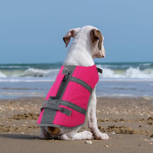 Queenmore Schwimmweste für große Hunde zum Schwimmen, XL-Hundeschwimmweste mit Hoook/Griff, Schwimmweste für große Hunde für Pool