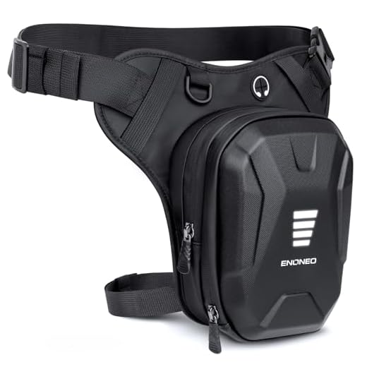 ENONEO Bolsa Pierna Moto Hombre Riñonera de Pierna Táctica Bolsa de Pierna Pequeña Bolsa Cintura Moto Mujer Mochila Moto Pierna Impermeable Bolso Ciclismo Pierna Riñonera Tactical con Correa Ajustable