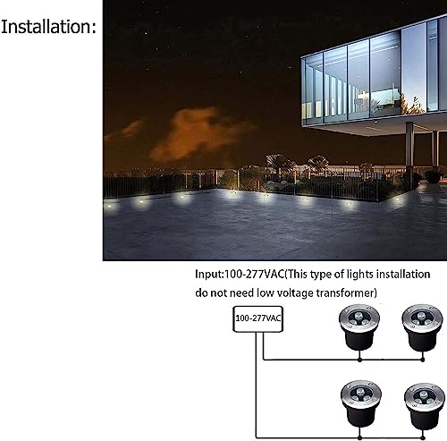Gocuces Outdoor Led Landscape Light,3W Volt Well Lights In Ground,Line Voltage 110V 120V Small Pathway Lighting Warm White 2700K,Waterproof Wall Tree Spotlights In The Front Yard,Pack Of 4 #TOP5