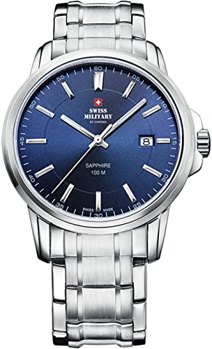 Swiss Military montre homme SM34039.03 cadran noir en acier