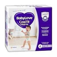 BabyLove Cosifit Nappies Size 4 (9-14kg) | 1 Month Supply 180 Pieces (3 x 60 Pack)
