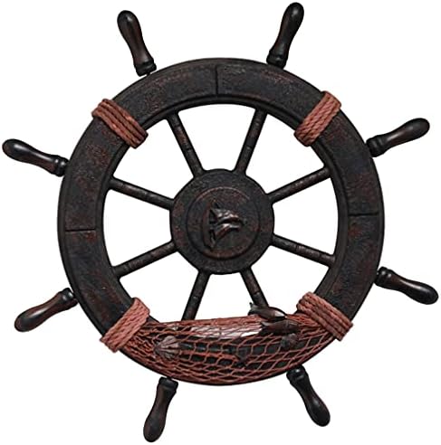舵輪　アンティーク　骨董　舵　舵輪　インテリア 船☆舵☆ハンドルアンティーク飾り