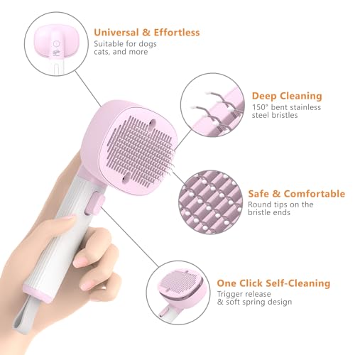 Quirk-Cat-Brush-with-Release-Button-Massager-Negative-Ion-Pet-Grooming-Cat-Brush-Dog-Brush-Pet-Hair-Removal-Tool-Dogs-brush-cat-brushes-for-indoor-cats