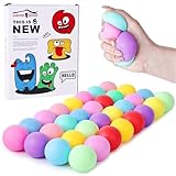 LovesTown 36PCS Slow Rising Stress Balls, Colorful Stretchy Ball Sensory Fidget Balls Squeeze Balls Anxiety Stress Relief Ball for Athletes School Finger Exercise