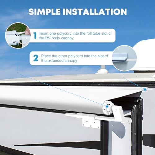 Kohree RV Slide Out Awning Fabric Replacement, 51" x 140" by Kohree - Used condition - Image 3