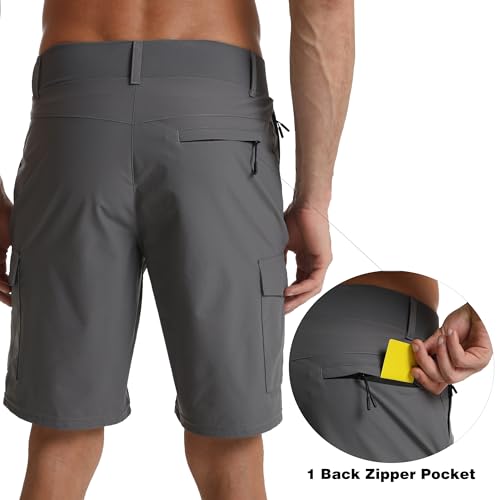 Image of Men's Lightweight Hiking Work Cargo Shorts 9 inch-5 Pockets