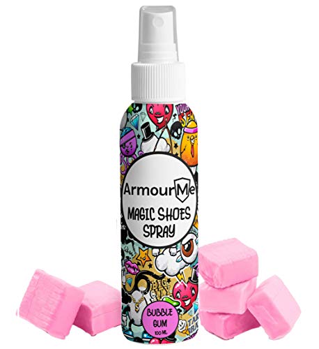 Spray pour chaussures ArmourMe | Chaussures Désodorisant | Spray déo pour chaussures et sandales | Éliminateur d'odeurs de chaussures extra fort pour hommes et femmes | Chaussettes déo (bubble gum) Cover