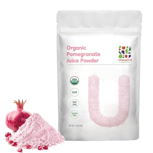 Unleash’d Organic Organic Pomegranate Juice Powder 16 oz – 100% Pure Natural Superfood, Antioxidant-Rich & Nutrient-Dense