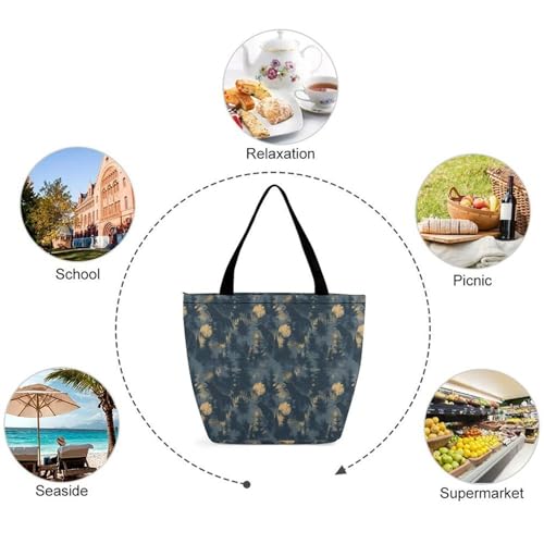 American Flag Wolf Tote Bag for Women Reusable Shopping Bag Beach Bag for Shopping Gym Travel 5