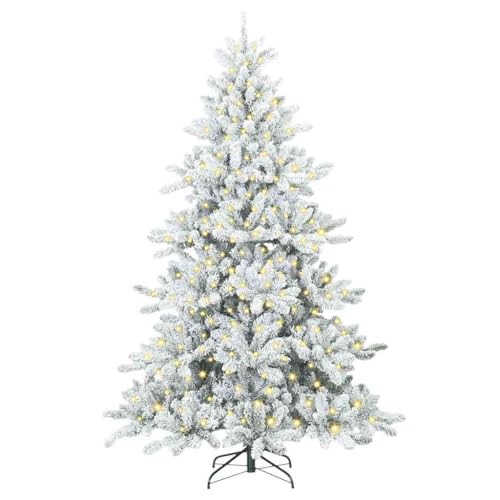 Árbol de Navidad artificial de 210 cm GeenYuu con luces LED integradas y base estable 3