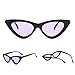 Produktbild URSING Damen Mode Katzenaugen Sonnenbrille Integriertes UV Cat Eye Sunglasses Damenbrillen Herrenbrillen Frauen Retro Vintage Brille Nachtsichtbrille Eyewear Travel Sonnenbrillen (B)