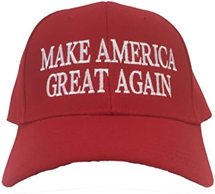 Red Donald Trump "Make America Great Again" Hats. Embroidered Baseball Style Otto Cap. 2016 Republican Presidential Candidate. Show Support! (White Caps Trump, Otto One Size Fits Most Baseball)