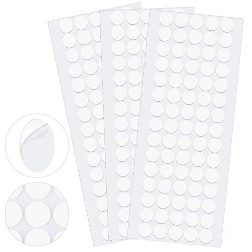 Aneco 225 Pieces Transparent Putty Traceless Removable Sticky Putty Double-Sided Adhesive Round Putty Multipurpose Tape Nano Gel Mat for Wood, Glass, Ceramic, Metal, Plastic, Diameter 20 mm