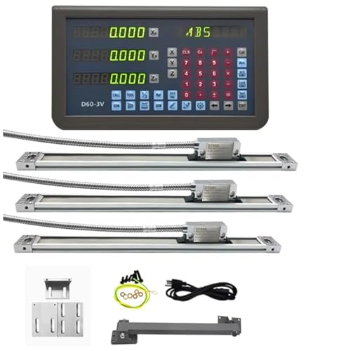 3 Axis DRO Digital Readout Display,Magnetic Scale Kit for Lathe Milling Machine (6