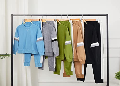 Valphsio Boy's Color Block Tracksuits Casual Sweatshirt Sports Pants Outfit Sets #TOP4