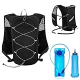 Hidratación de 2 litros para carreras largas: Incluye una bolsa de hidratación de 2 litros y un termo blando de 500 ml sin BPA para beber con las manos libres. Perfecta para mantener el ritmo durante maratones y carreras de trail sin tener que parar a beber.