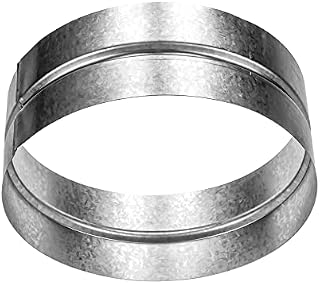 6" Inch / 150mm Metal Vent Duct Connector - Vent Extension - Galvanized Metal Pipe Connection - 6 Inch Dryer Vent Coupler - Metal Drier Pipe Coupling - Rigid 6In Metal Hose Extension