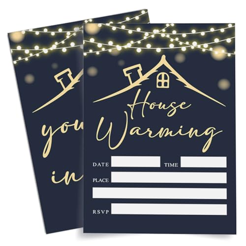 Weifuju Housewarming Party Invitations, 20 Invites with Envelopes (4"x6")