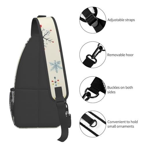 Mochila cruzada con estampado geométrico para viaje y senderismo miniatura 5
